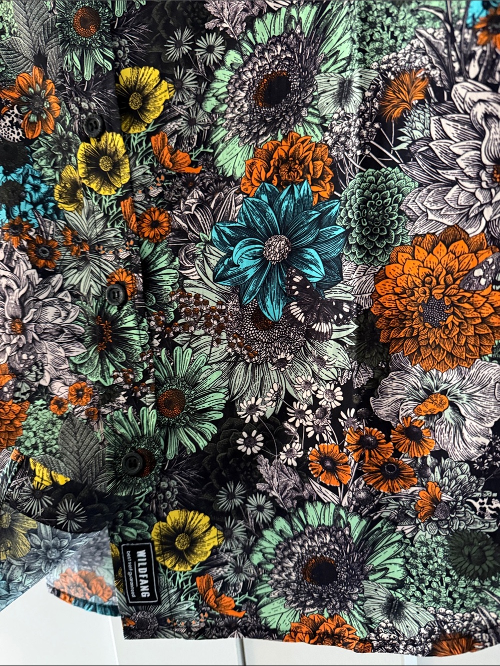 Wildfang Multicolor Floral Short-Sleeve Button-Down Shirt - Picture 3 of 4